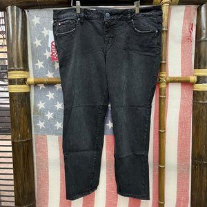NWT Slink Sasha plus size denim boyfriend Jean pant black super stretch